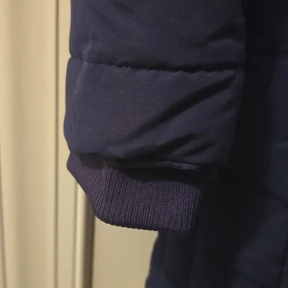 A.N.A BRAND WOMEN'S NAVY BLUE FAUX FUR HOODED WINTER COAT SIZE SMALL - Picture 6 of 16